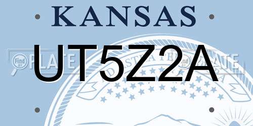UT5Z2A Kansas License Plate