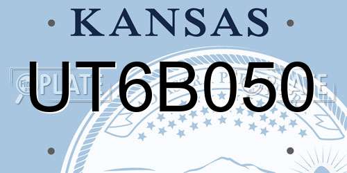 UT6B050 Kansas License Plate