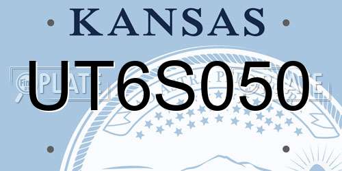 UT6S050 Kansas License Plate