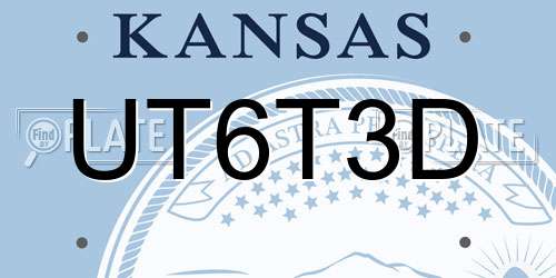 UT6T3D Kansas License Plate