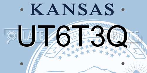 UT6T3Q Kansas License Plate