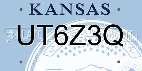 UT6Z3Q Kansas License Plate