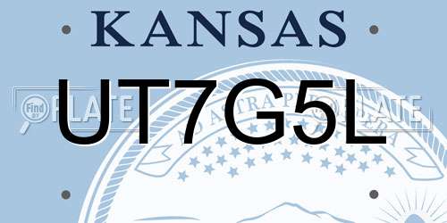 UT7G5L Kansas License Plate