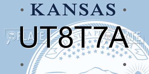 UT8T7A Kansas License Plate