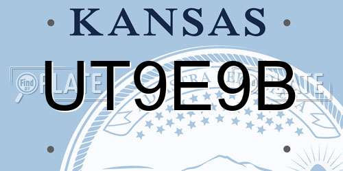 UT9E9B Kansas License Plate