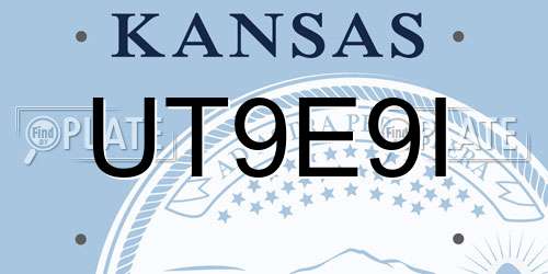 UT9E9I Kansas License Plate