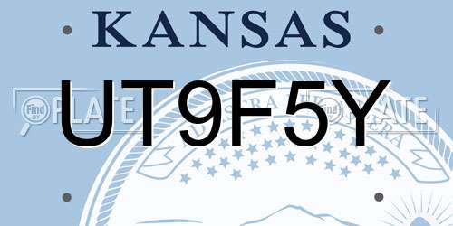 UT9F5Y Kansas License Plate