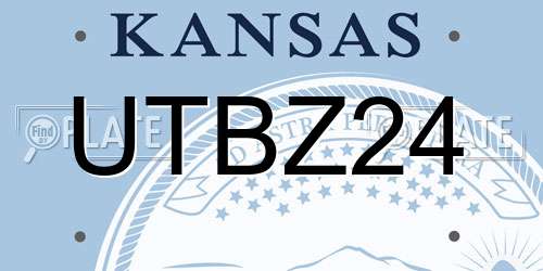 UTBZ24 Kansas License Plate