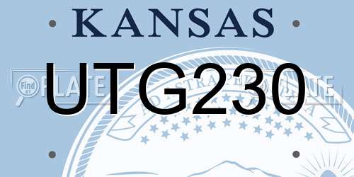 UTG230 Kansas License Plate