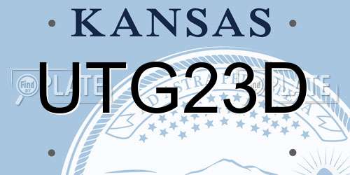 UTG23D Kansas License Plate