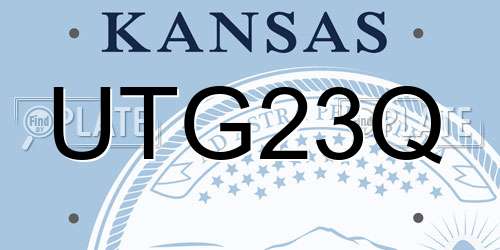 UTG23Q Kansas License Plate