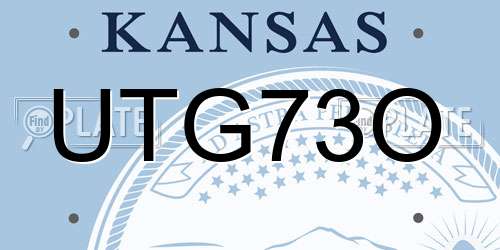 UTG73O Kansas License Plate
