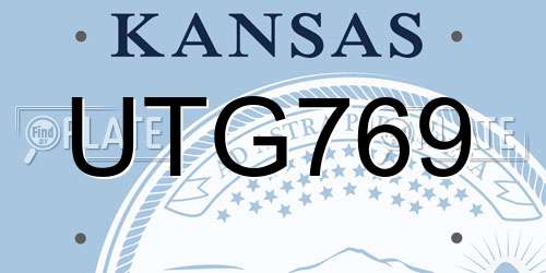 UTG769 Kansas License Plate