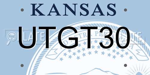UTGT30 Kansas License Plate