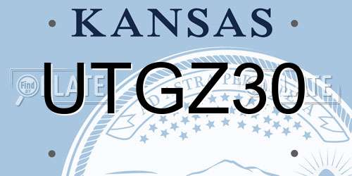 UTGZ30 Kansas License Plate