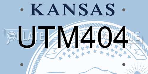 UTM404 Kansas License Plate
