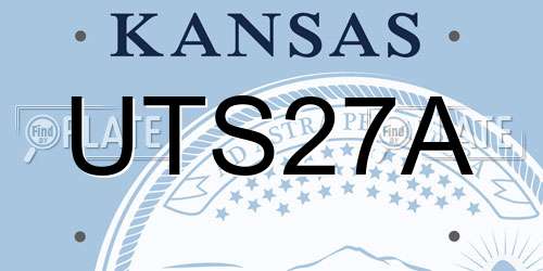 UTS27A Kansas License Plate