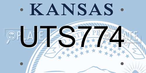 UTS774 Kansas License Plate