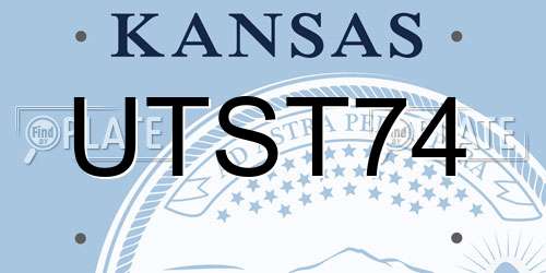 UTST74 Kansas License Plate