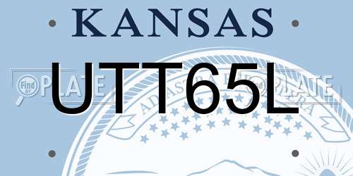 UTT65L Kansas License Plate