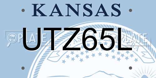 UTZ65L Kansas License Plate