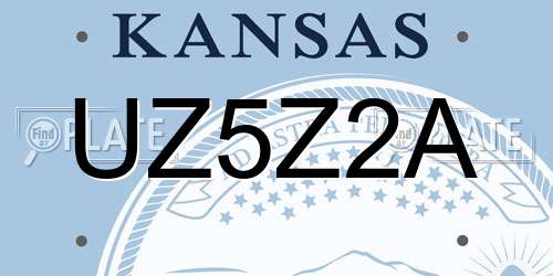 UZ5Z2A Kansas License Plate