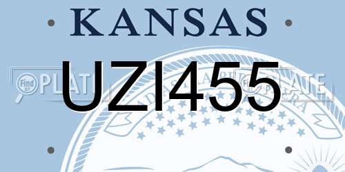 UZI455 Kansas License Plate