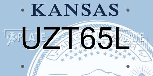 UZT65L Kansas License Plate