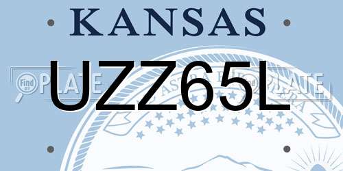 UZZ65L Kansas License Plate
