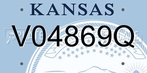 V04869Q Kansas License Plate
