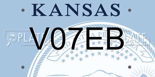 V07EB Kansas License Plate