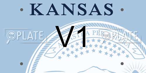 V1 Kansas License Plate