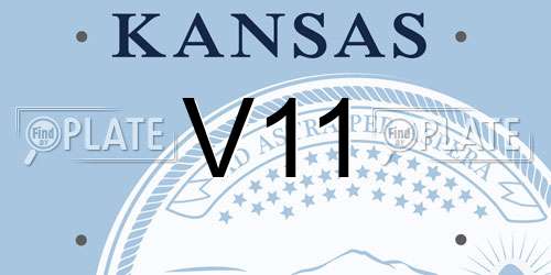 V11 Kansas License Plate
