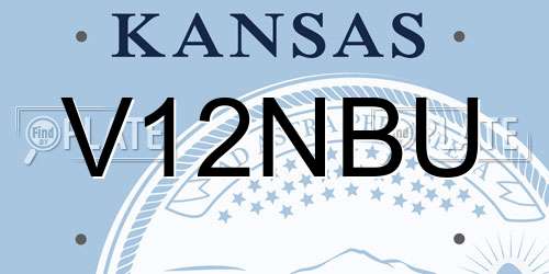 V12NBU Kansas License Plate