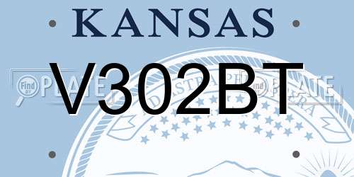 V302BT Kansas License Plate