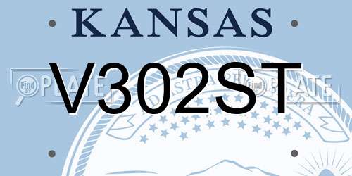 V302ST Kansas License Plate