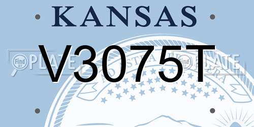 V3075T Kansas License Plate
