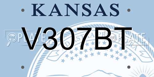 V307BT Kansas License Plate