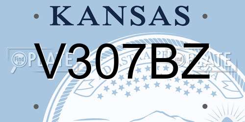 V307BZ Kansas License Plate