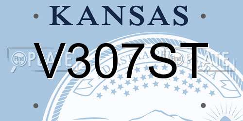 V307ST Kansas License Plate