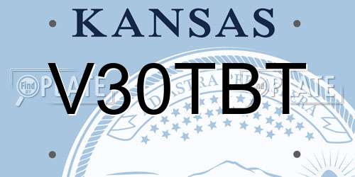 V30TBT Kansas License Plate