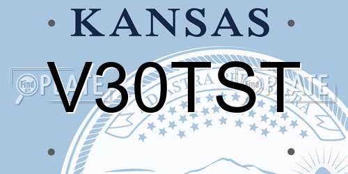 V30TST Kansas License Plate