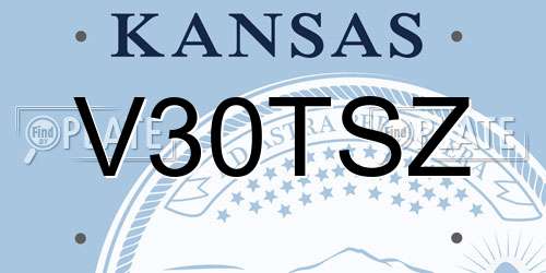 V30TSZ Kansas License Plate