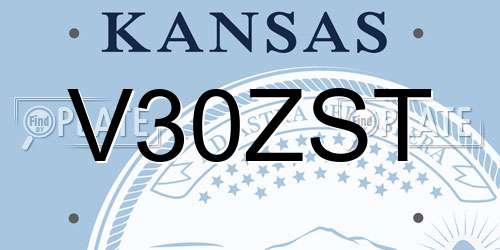 V30ZST Kansas License Plate