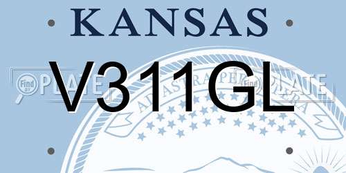 V311GL Kansas License Plate