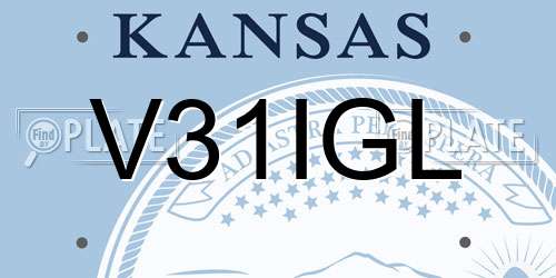 V31IGL Kansas License Plate