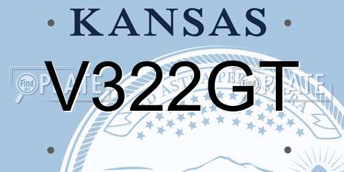 V322GT Kansas License Plate