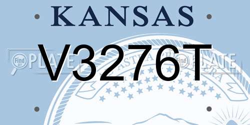 V3276T Kansas License Plate