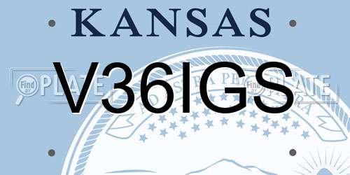 V36IGS Kansas License Plate