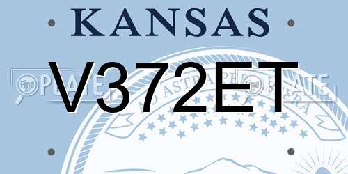 V372ET Kansas License Plate